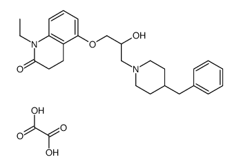 5-[3-(4-benzyl-1-piperidyl)-2-hydroxy-propoxy]-1-ethyl-3,4-dihydroquin olin-2-one, oxalic acid Structure