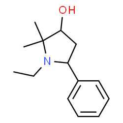 3-Pyrrolidinol,1-ethyl-2,2-dimethyl-5-phenyl-(8CI) Structure