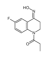 1-[(4Z)-6-fluoro-4-hydroxyimino-2,3-dihydroquinolin-1-yl]propan-1-one结构式