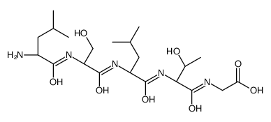 2-[[(2S,3R)-2-[[(2S)-2-[[(2S)-2-[[(2S)-2-amino-4-methylpentanoyl]amino]-3-hydroxypropanoyl]amino]-4-methylpentanoyl]amino]-3-hydroxybutanoyl]amino]acetic acid Structure