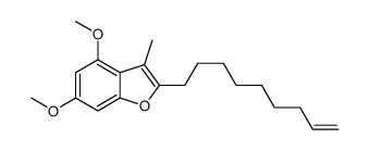 4,6-dimethoxy-3-methyl-2-non-8-enyl-1-benzofuran结构式