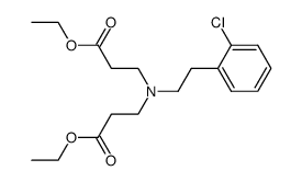 N,N-bis(2-carbethoxyethyl)-2-chlorophenethylamine结构式