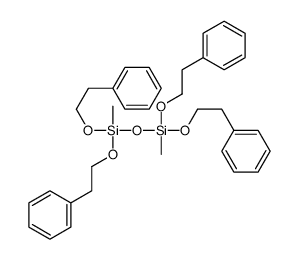 1,3-dimethyl-1,1,3,3-tetrakis(2-phenylethoxy)disiloxane Structure