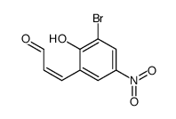 3-(3-bromo-2-hydroxy-5-nitrophenyl)prop-2-enal结构式