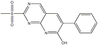 2-(methylsulfonyl)-6-phenylpyrido[2,3-d]pyrimidin-7-ol结构式