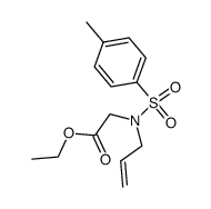 N-allyl-N-(ethoxycarbonylmethyl)toluene-4-sulfonamide结构式