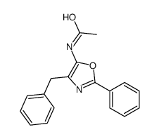 N-(4-benzyl-2-phenyl-1,3-oxazol-5-yl)acetamide结构式