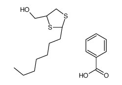 benzoic acid,[(2R,4S)-2-heptyl-1,3-dithiolan-4-yl]methanol Structure