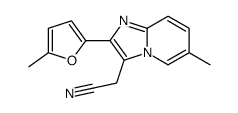 2-[6-methyl-2-(5-methylfuran-2-yl)imidazo[1,2-a]pyridin-3-yl]acetonitrile Structure