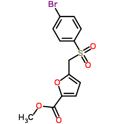 METHYL 5-(4-BROMO-BENZENESULFONYLMETHYL)-FURAN-2-CARBOXYLATE结构式