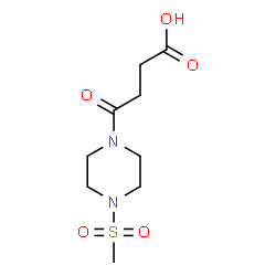 4-[4-(Methylsulfonyl)piperazin-1-yl]-4-oxobutanoic acid structure