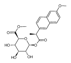 (S)-naproxen 1-β-O-acyl glucuronide methyl ester Structure