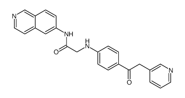 N-isoquinolin-6-yl-2-[4-(2-pyridin-3-ylacetyl)anilino]acetamide结构式