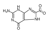 6H-Purin-6-one-8-13C-7,9-15N2, 2-amino-1,9-dihydro-8-nitro结构式