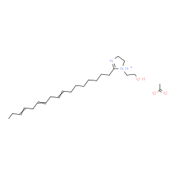 2-(heptadeca-8,11,14-trienyl)-4,5-dihydro-1-(2-hydroxyethyl)-1H-imidazolium acetate结构式