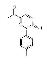 1-(6-imino-4-methyl-1-(4-methylphenyl)-1,6-dihydropyridazin-3-yl)ethanone结构式