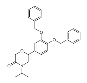 6-(3,4-Bis-benzyloxy-phenyl)-4-isopropyl-morpholin-3-one Structure