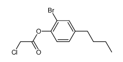 chloro-acetic acid-(2-bromo-4-butyl-phenyl ester)结构式