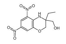 (3-ethyl-5,7-dinitro-3,4-dihydro-2H-benzo[1,4]oxazin-3-yl)-methanol Structure