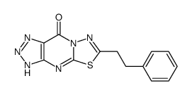 6-(2-phenylethyl)-<1,3,4>thiadiazolo<3,2-a>-1,2,3-triazolo<4,5-d>pyrimidin-9-(3H)-one Structure