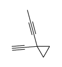 Cyclopropane, 1-ethynyl-1-(1-propynyl- Structure