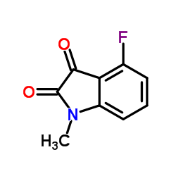 4-Fluoro-1-methyl-1H-indole-2,3-dione结构式