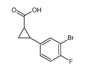 2-(3-bromo-4-fluoro-phenyl)cyclopropanecarboxylic acid结构式