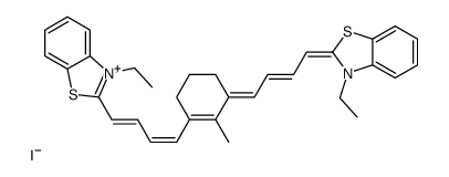 3-ethyl-2-[4-[3-[4-(3-ethyl-1,3-benzothiazol-3-ium-2-yl)buta-1,3-dienyl]-2-methylcyclohex-2-en-1-ylidene]but-2-enylidene]-1,3-benzothiazole,iodide结构式