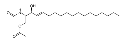 (2S,3S,4E)-N-Acetamido-1-O-acetyloctadec-4-ene-1,3-diol Structure