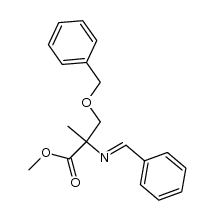 methyl 2-(benzylideneamino)-3-(benzyloxy)-2-methylpropanoate结构式