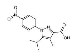 4-methyl-1-(4-nitrophenyl)-5-propan-2-ylpyrazole-3-carboxylic acid结构式