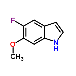 5-氟-6-甲氧基-1H-吲哚结构式
