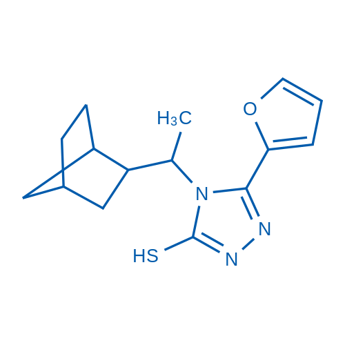 4-(1-(Bicyclo[2.2.1]heptan-2-yl)ethyl)-5-(furan-2-yl)-4H-1,2,4-triazole-3-thiol picture