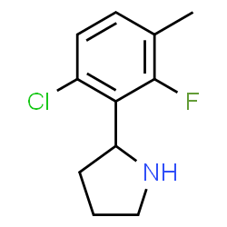 2-(6-Chloro-2-fluoro-3-methylphenyl)pyrrolidine Structure