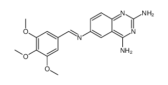 6-((3,4,5-trimethoxybenzylidene)amino)quinazoline-2,4-diamine Structure