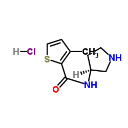 3-Methyl-thiophene-2-carboxylic acid (S)-pyrrolidin-3-ylamide hydrochloride结构式