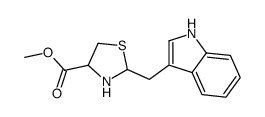 methyl 2-(1H-indol-3-ylmethyl)-1,3-thiazolidine-4-carboxylate结构式