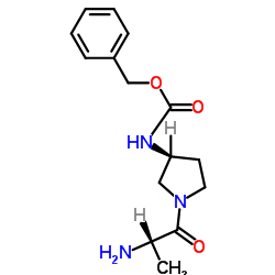 Benzyl [(3S)-1-alanyl-3-pyrrolidinyl]carbamate结构式