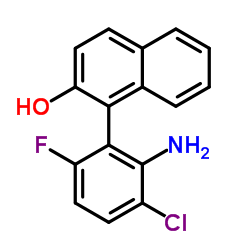 1-(2-Amino-3-chloro-6-fluorophenyl)-2-naphthol结构式