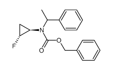 benzyl N-((1R*,2R*)-2-fluorocyclopropyl)-N-(1-phenylethyl)carbamate Structure