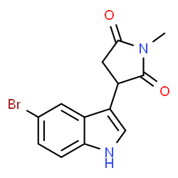 3-(5-bromo-1H-indol-3-yl)-N-methylsuccinimide structure