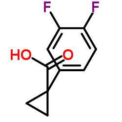 1-(3,4-二氟苯基)环丙烷甲酸结构式
