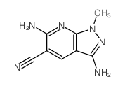 3,7-diamino-9-methyl-2,8,9-triazabicyclo[4.3.0]nona-2,4,7,10-tetraene-4-carbonitrile Structure