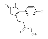 Methyl 3-[2-(4-chlorophenyl)-5-oxo-4,5-dihydro-1H-pyrrol-3-yl]propanoate structure