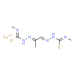 copper pyruvaldehyde bis(N(4)-methylthiosemicarbazone) complex结构式