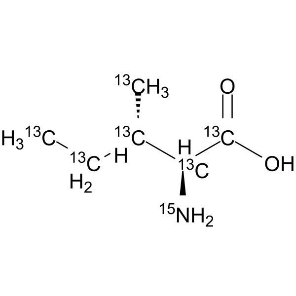 L-异亮氨酸 13C6,15N结构式