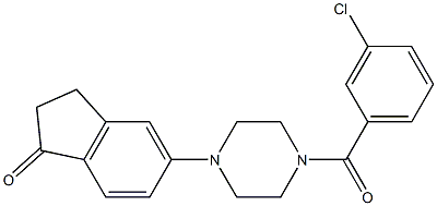 5-(4-(3-chlorobenzoyl)piperazin-1-yl)-2,3-dihydro-1H-inden-1-one Structure