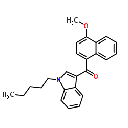 1-戊基-3-(4-甲氧基萘甲酰基)吲哚结构式