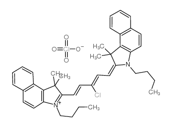 1h-benz[e]indolium, 3-butyl-2-[5-(3-butyl-1,3-dihydro-1,1-dimethyl-2h-benz[e]indol-2-ylidene)-3-chloro-1,3-pentadienyl]-1,1-dimethyl-, perchlorate Structure