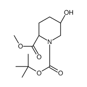 1-O-tert-butyl 2-O-methyl (2S,5R)-5-hydroxypiperidine-1,2-dicarboxylate结构式